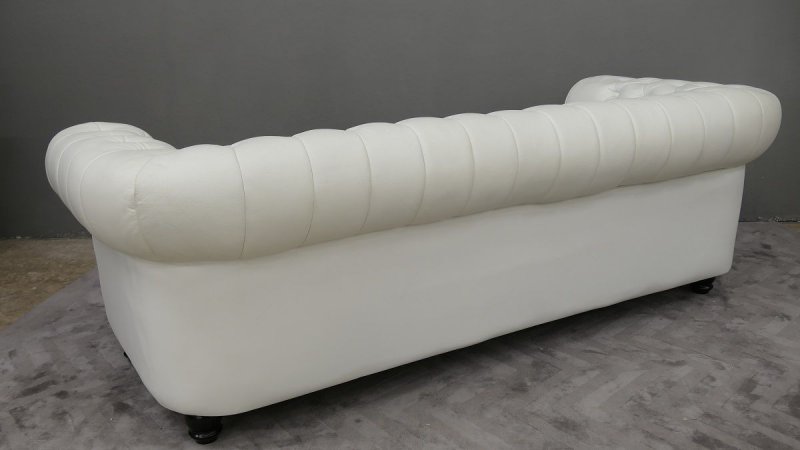 Sofa Couch Set Chesterfield Palazzo 3-Sitzer Farbe L10 white
