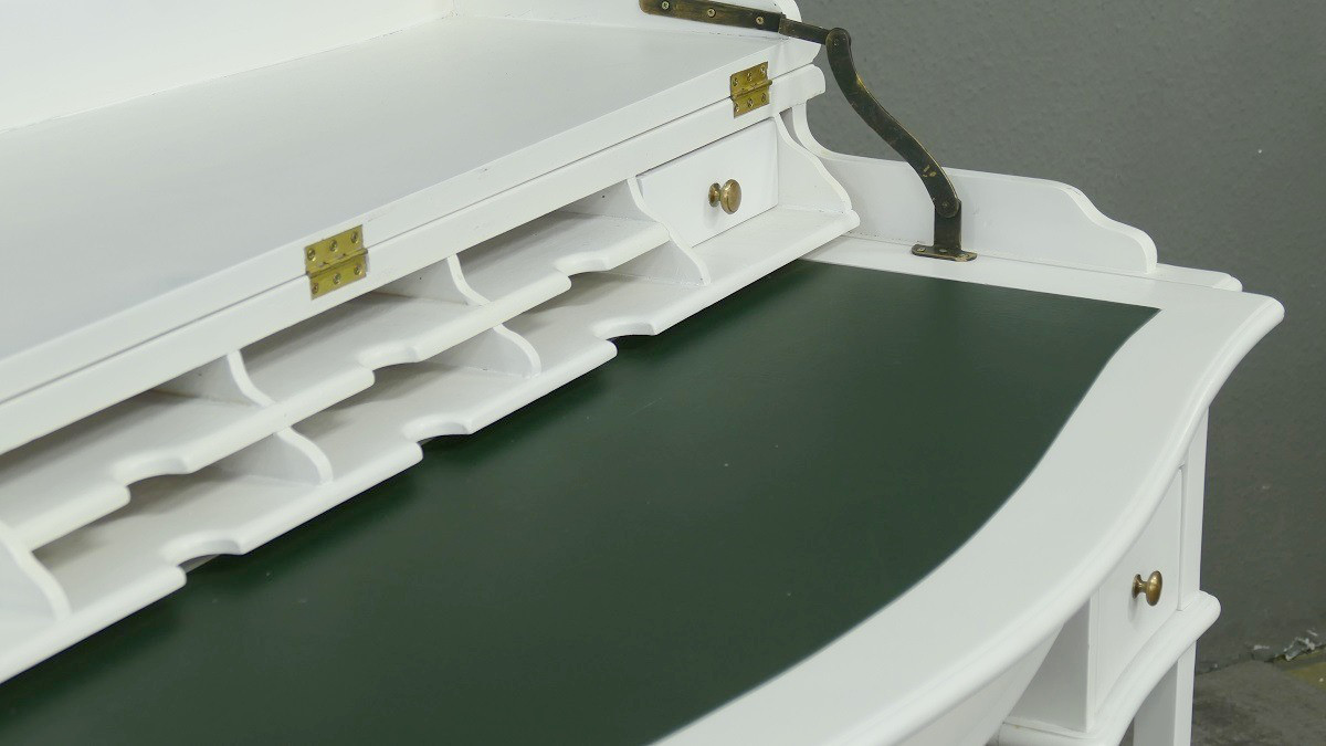 Sekretär Lady s Sekretär Mahagoni Chippendale Farbe weiss