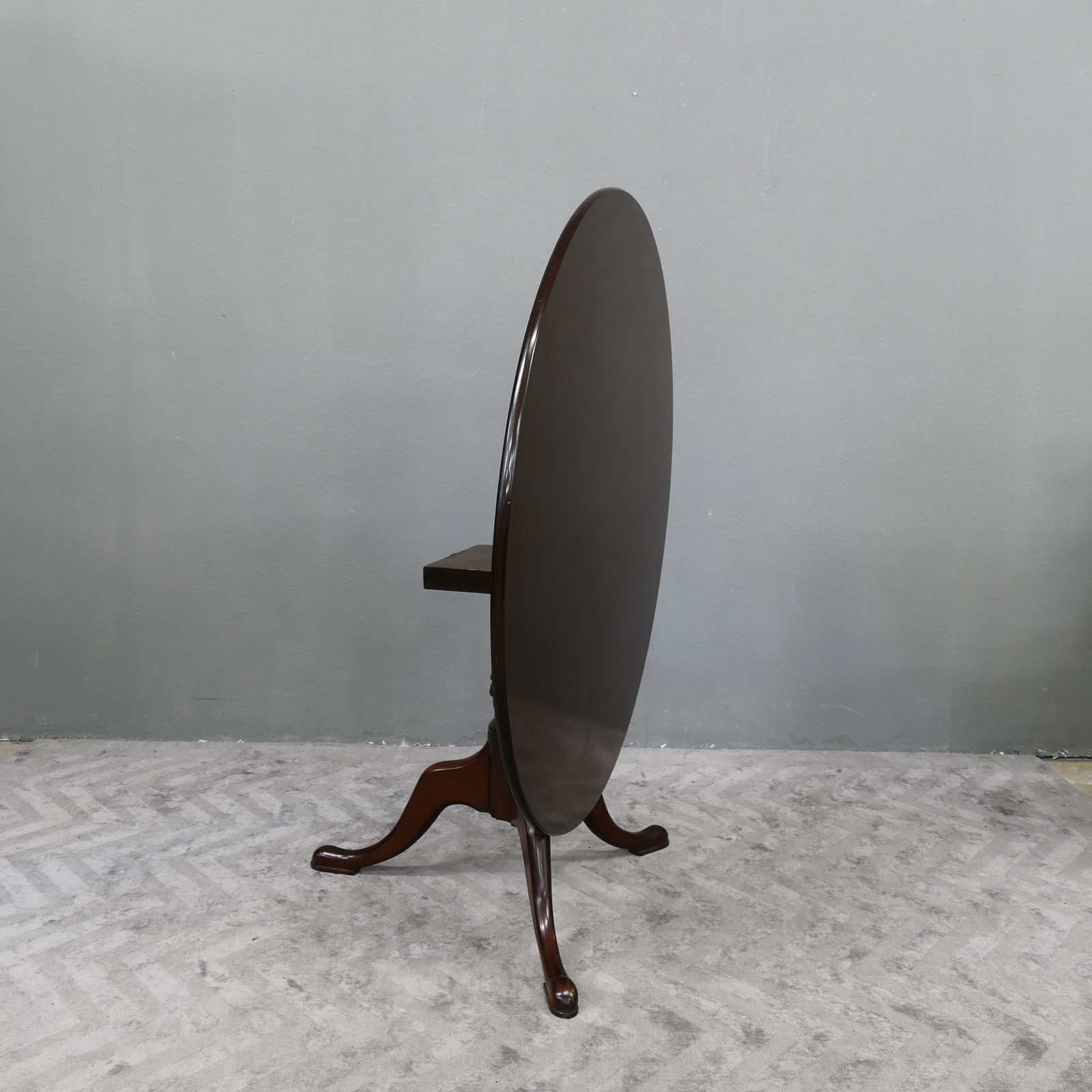 Tisch rund Teetisch Beistelltisch Winetable klappbar Mahagoni Antik um 1890