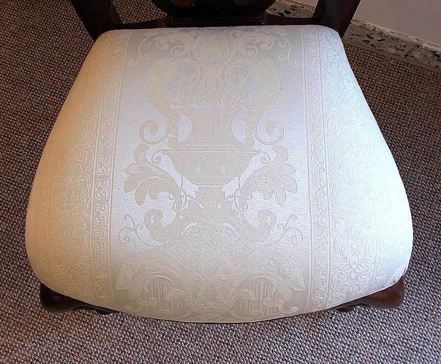 6er Stuhl Set / Esszimmerstühle ohne Armlehne massiv Mahagoni Handarbeit