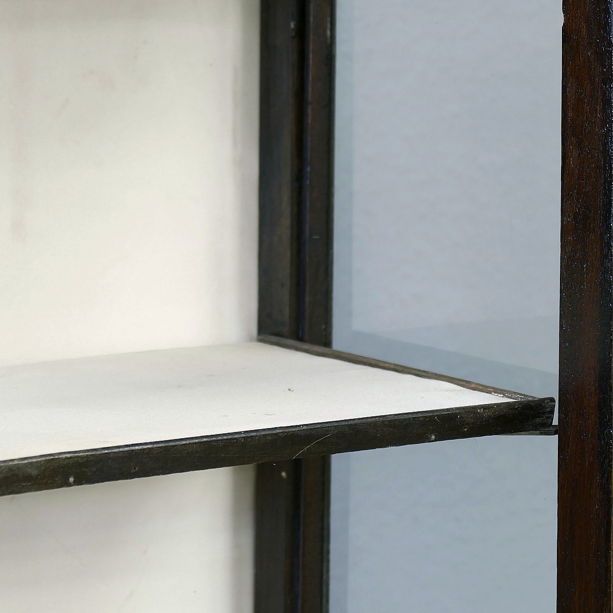 Englische Vitrine Schrank Vitrinenschrank Mahagoni Antik um 1890