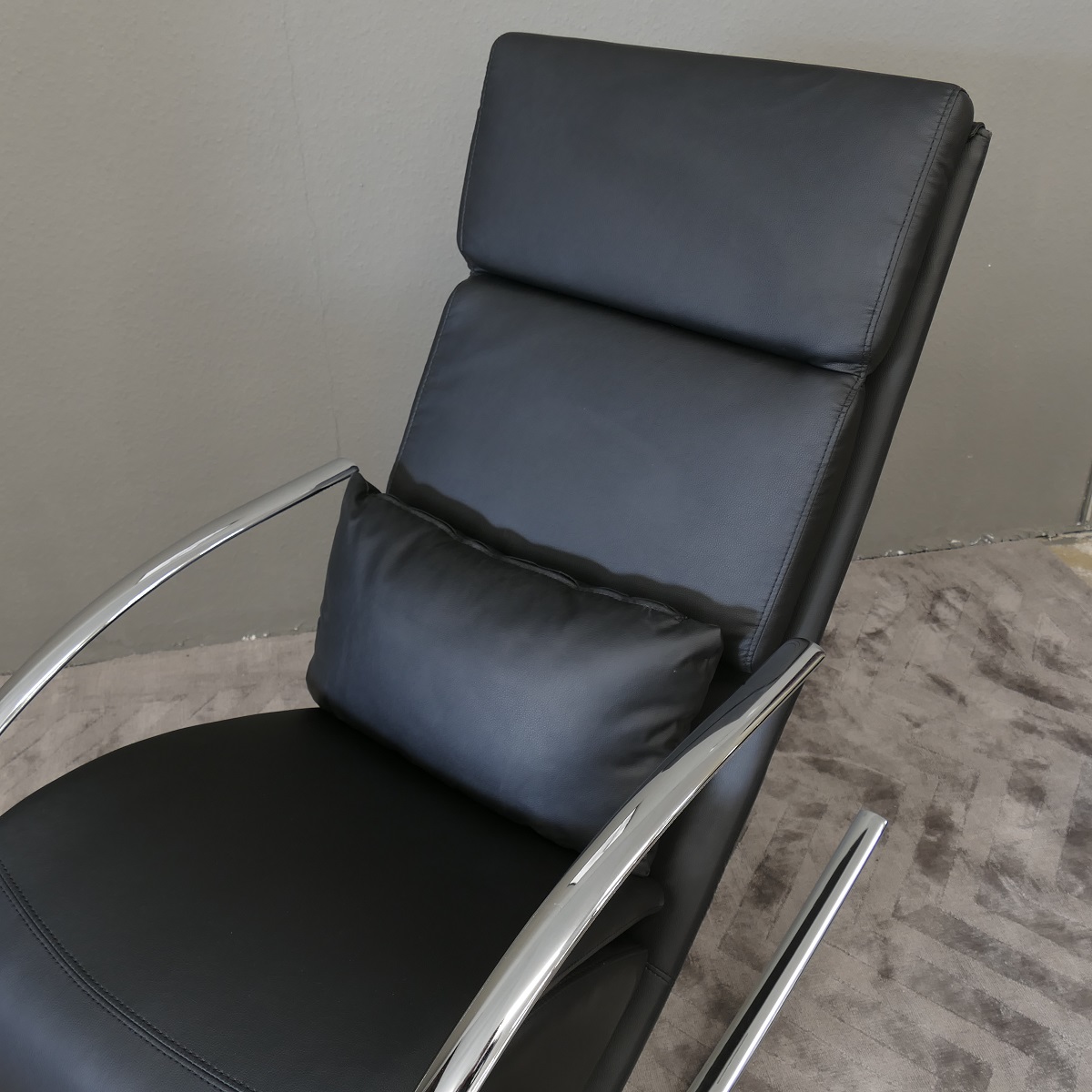 Schaukelstuhl Relaxliege Lounge Chair New Design Farbe: black