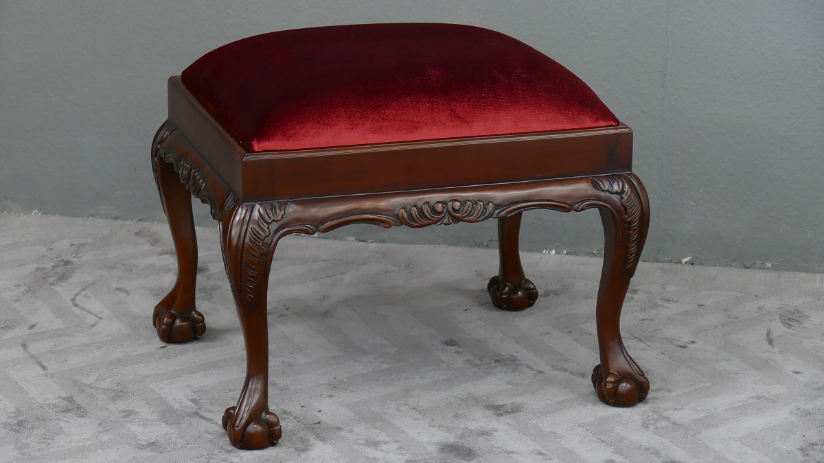 Wunderschöne Ankleide Bank Hocker Louis Stil Mahagoni