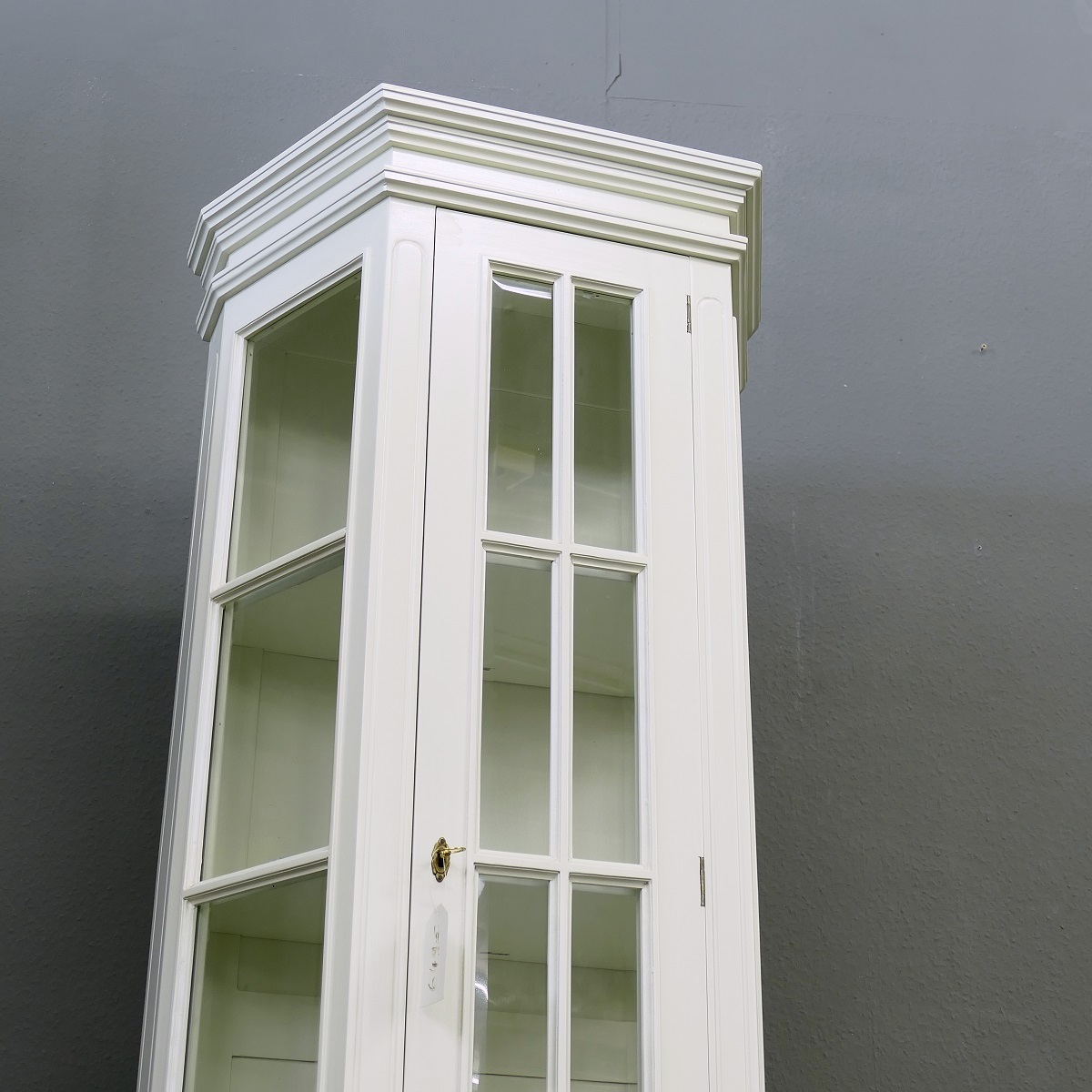 Vitrine Parisenne Schrank Mahagoni exclusives Design Farbe excellentweiss