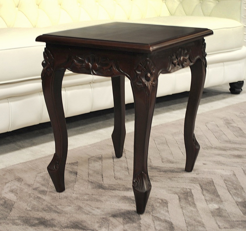 Chippendale Tisch Beistelltisch massiv Mahagoni Farbe dunkelbraun Walnuss