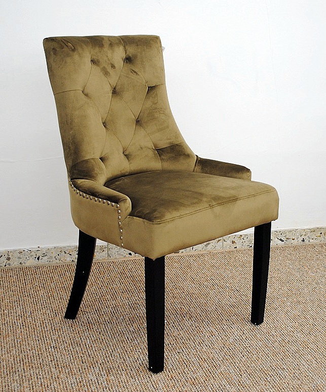 Designer Stuhl Set Stühle Polsterstuhl Venezia Bezug: Samt 6 Stück