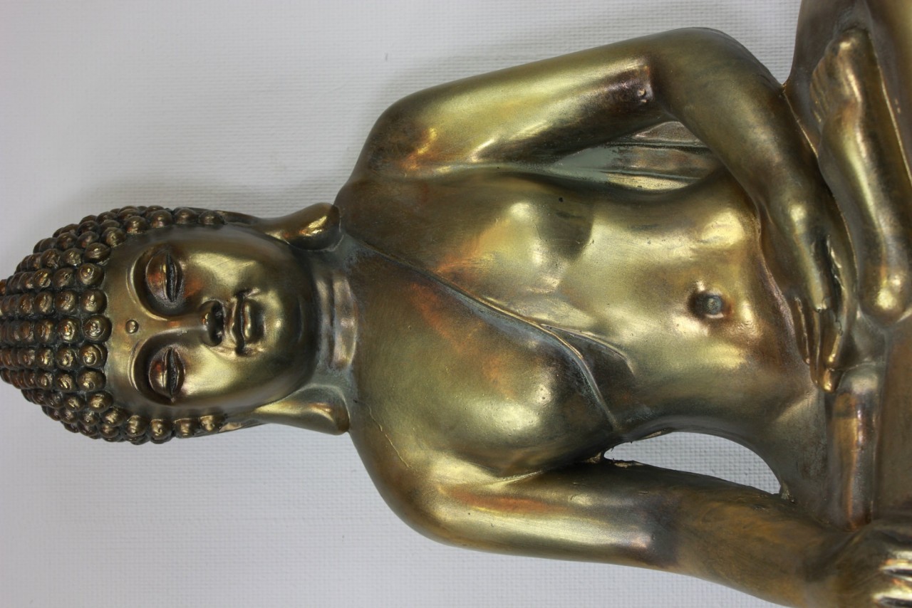 Grosse Figur Deko Figur sitzender Buddha betend Höhe 74 cm