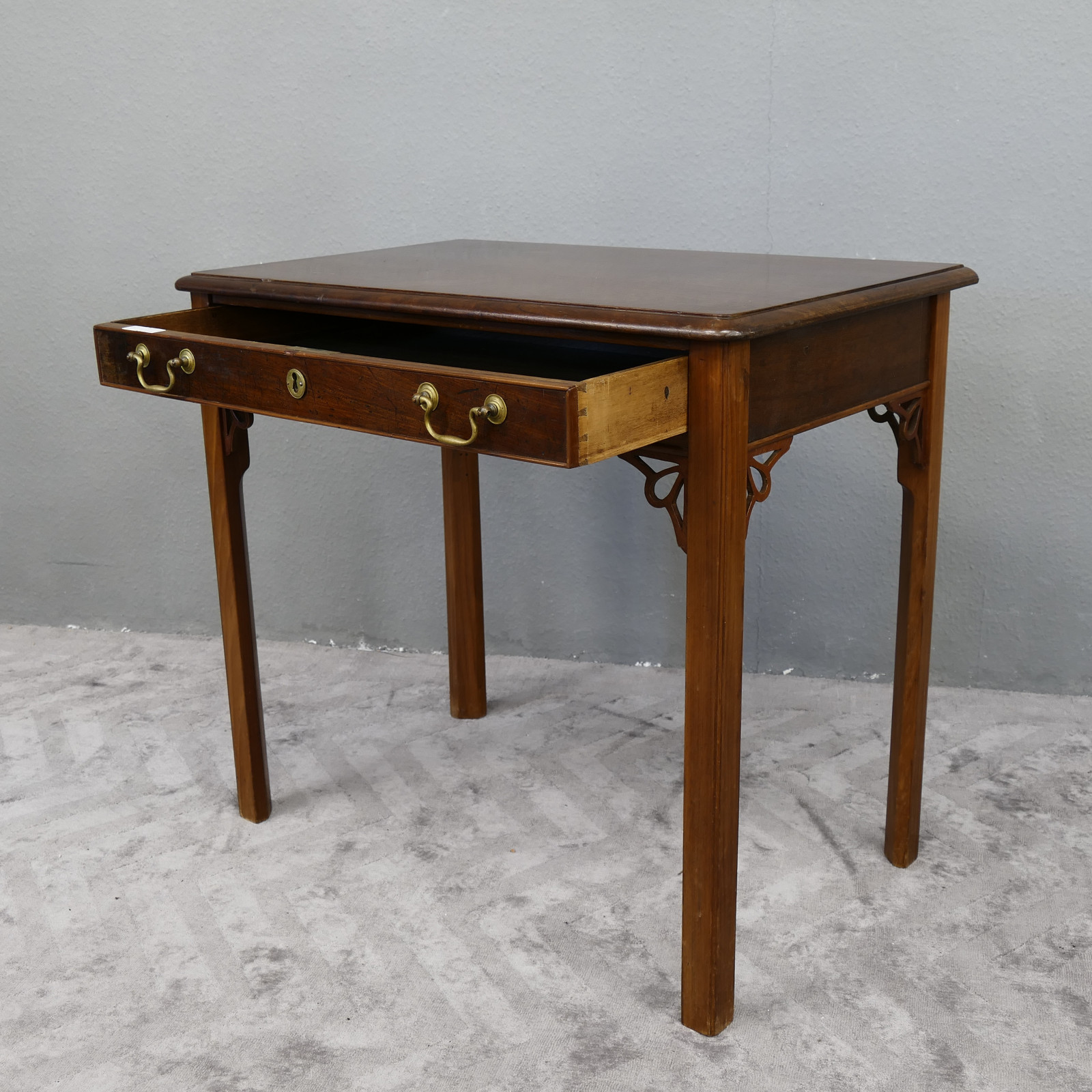 Tisch Schreibtisch Schreibkonsole Cambridgeshire Mahagoni Antik um 1890