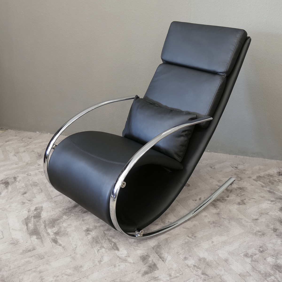 Schaukelstuhl Relaxliege Lounge Chair New Design Farbe: black