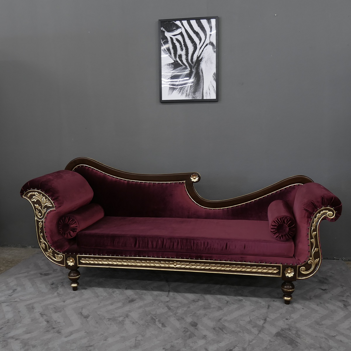 Wunderschöne Couch Recamiere Ottomane Mahagoni