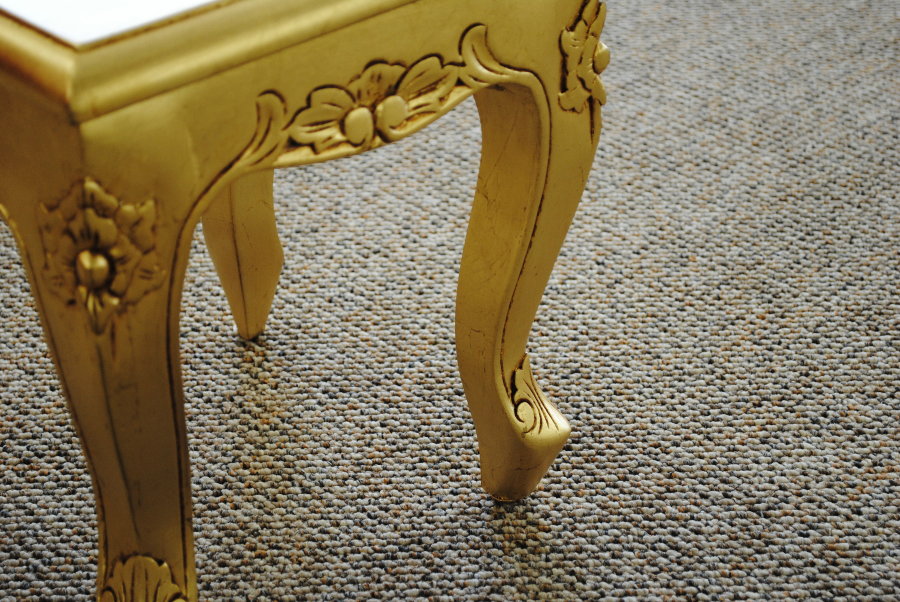 Chippendale Tisch Beistelltisch Konsole massiv Mahagoni Farbe Gold