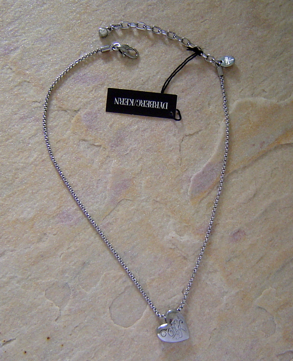 Dyrberg Kern, Kette mit Herzanhänger MELISSE RHODIUM