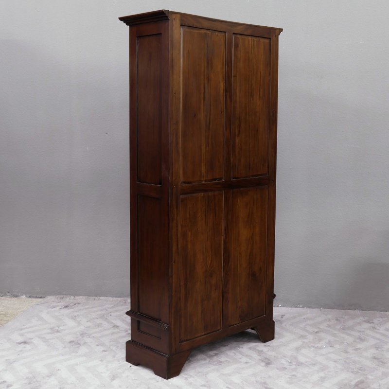 Buchregal Bücherschrank Bücherregal Regal Kolonialstil Mahagoni 180 x 90 cm