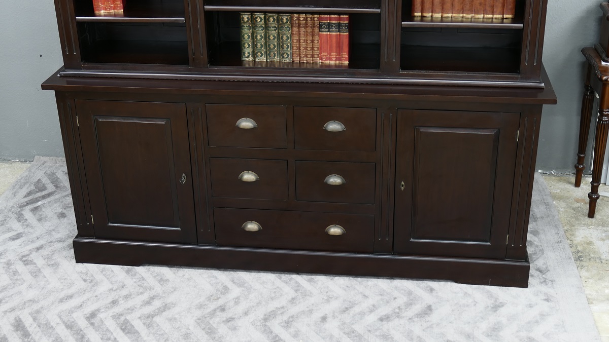 Buffet Bücherschrank Buchregal aus massiv Mahagoni Handarbeit
