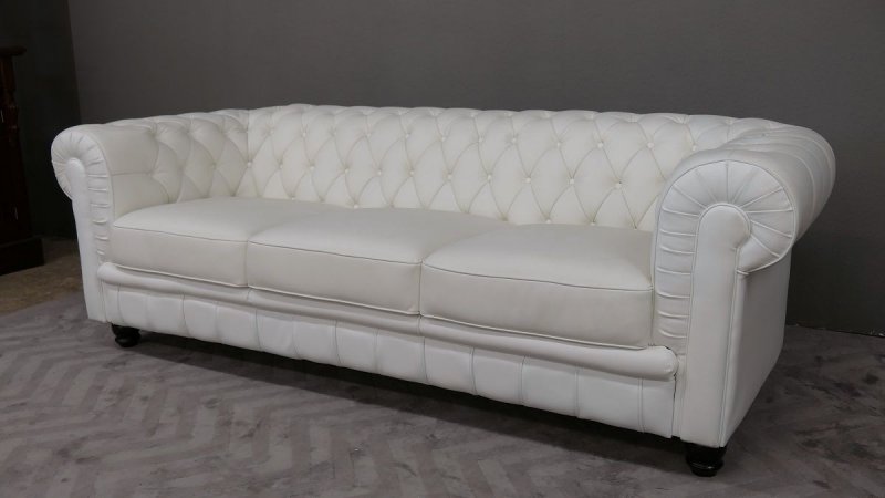 Sofa Couch Set Chesterfield Palazzo 2- Sitzer , 3-Sitzer Farbe L10 white