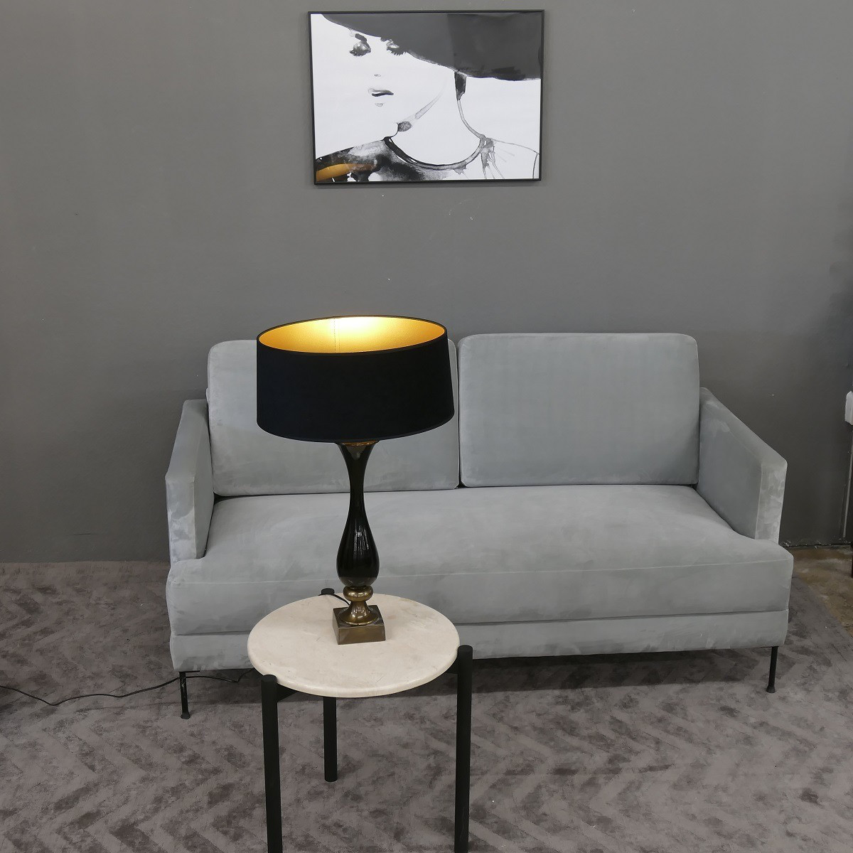 Stylishe Lampe Leuchte Tischleuchte Tischlampe Höhe 67 cm 
