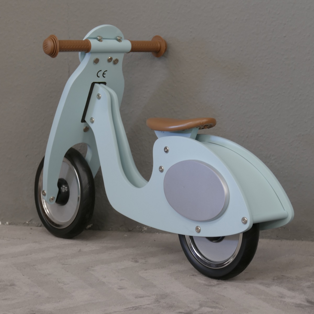 Pinolino Laufrad Vespa Wanda, Laufrad Holz, für Kinder von 3 – 5 Jahren, mint
