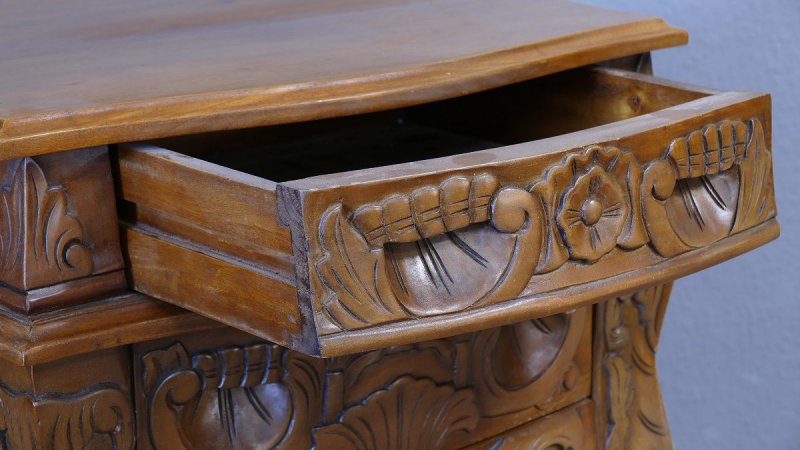 Ausstellungsstück 2. Wahl Beistelltisch Konsole Mahagoni 3 Schubladen