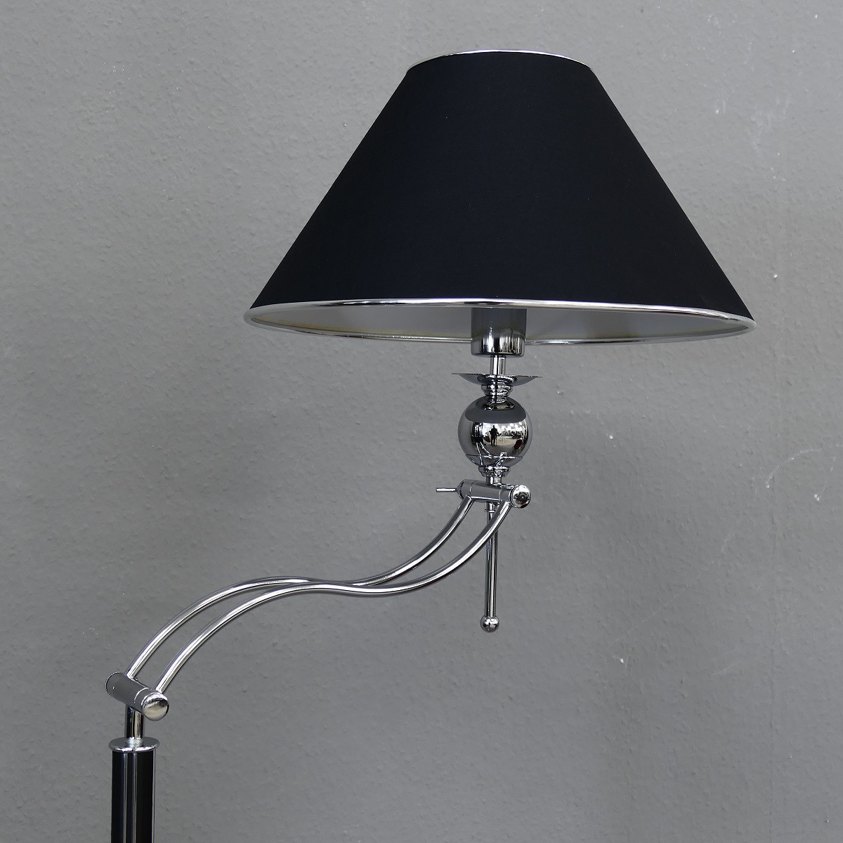 Designer Stehlampe Chrom  Black Höhe 170 cm stylishes Design