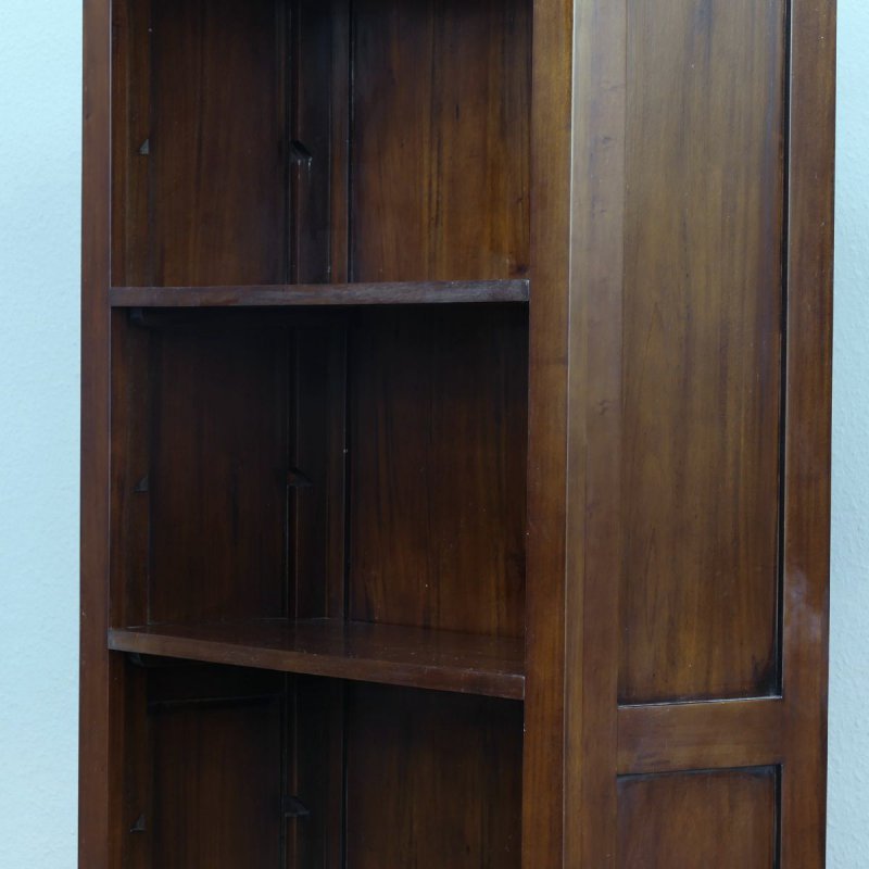 Buchregal Bücherschrank Bücherregal Regal Kolonialstil Mahagoni 180 x 90 cm