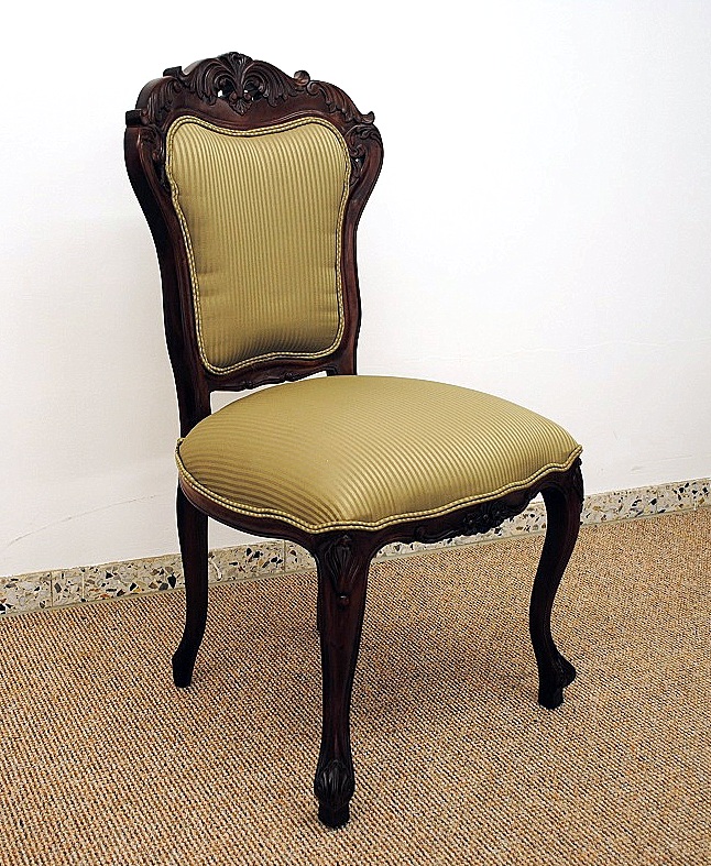 4er Stuhlset Stühle Stuhl Mahagoni Dining Chair ohne Armlehne