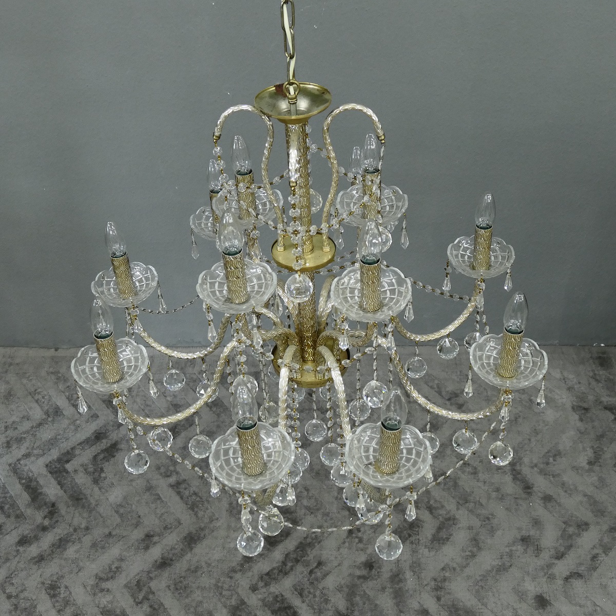 Ausstellungsstück Leuchte Deckenlampe Kronleuchter Lüster Durchm. 70, Höhe 55 cm