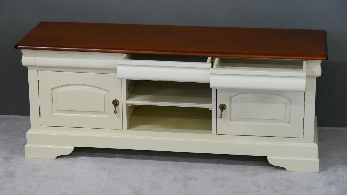 TV Schrank Buffet Sideboard Malmö massiv Mahagoni Handabrbeit Premium Qualität