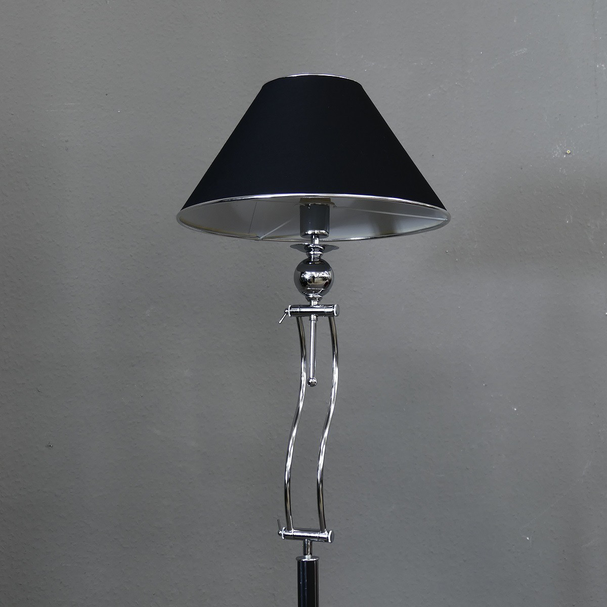 Designer Stehlampe Chrom  Black Höhe 170 cm stylishes Design
