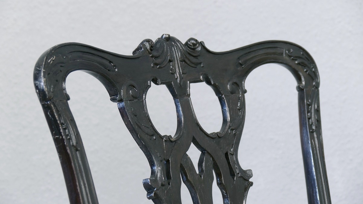 Stuhlset 2 Stück Stuhl Stühle Mahagoni Antik um 1890