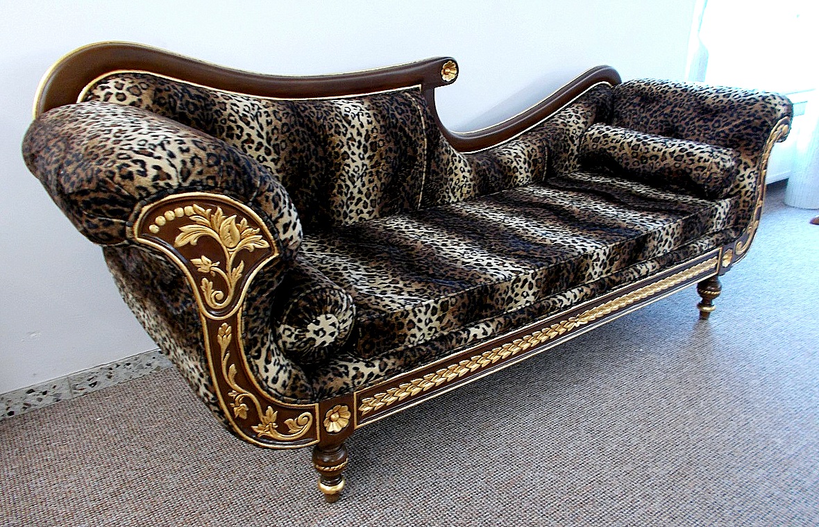 Hochzeits Ottomane Couch Sofa Holz: massiv Mahagoni 1 Couch