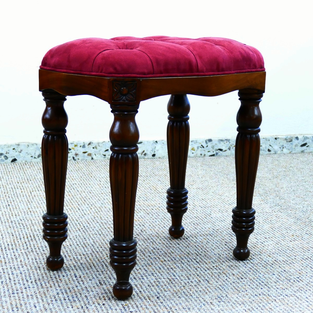 Wunderschöne Ankleide Bank Hocker Louis Stil Mahagoni