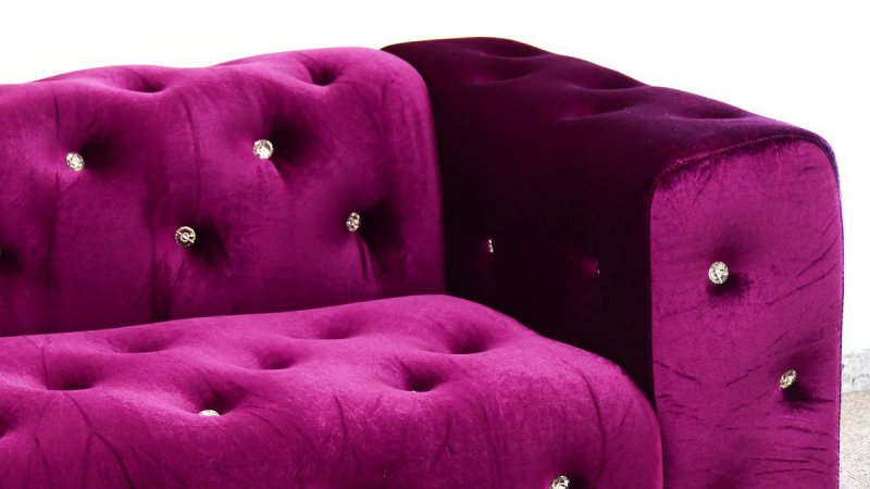 Sessel Couch Sofa 2-Sitzer Modell YS-2021 im Chesterfield Style mit Strass Steinen