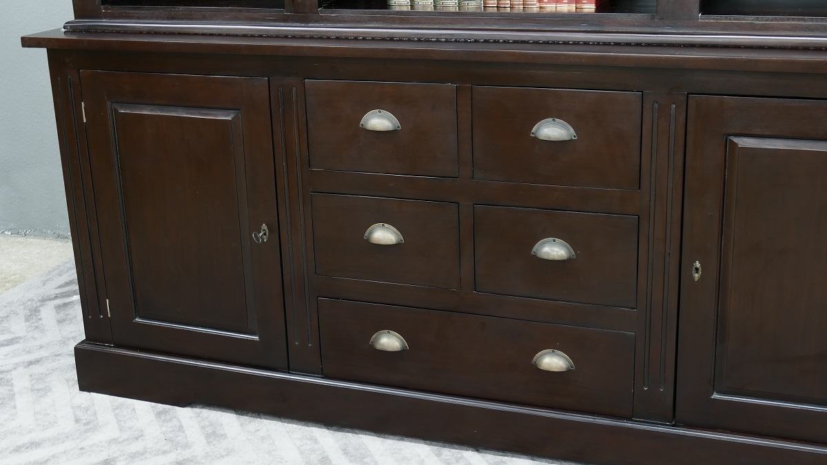 Buffet Bücherschrank Buchregal aus massiv Mahagoni Handarbeit
