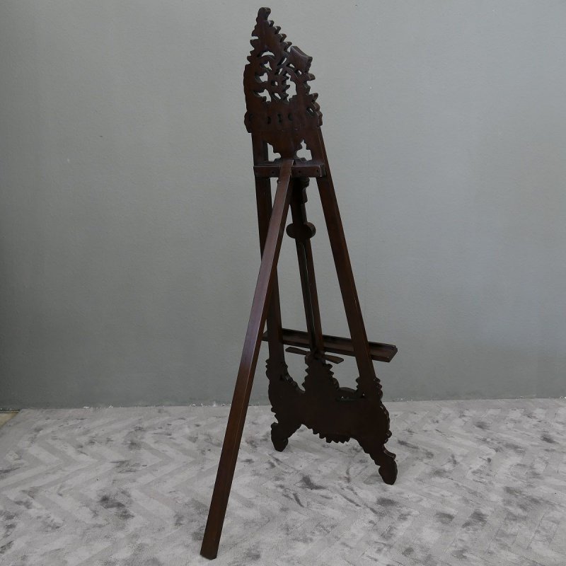 Stylishe Staffelei Mahagoni dunkelbraun Walnuss Höhe 150 cm