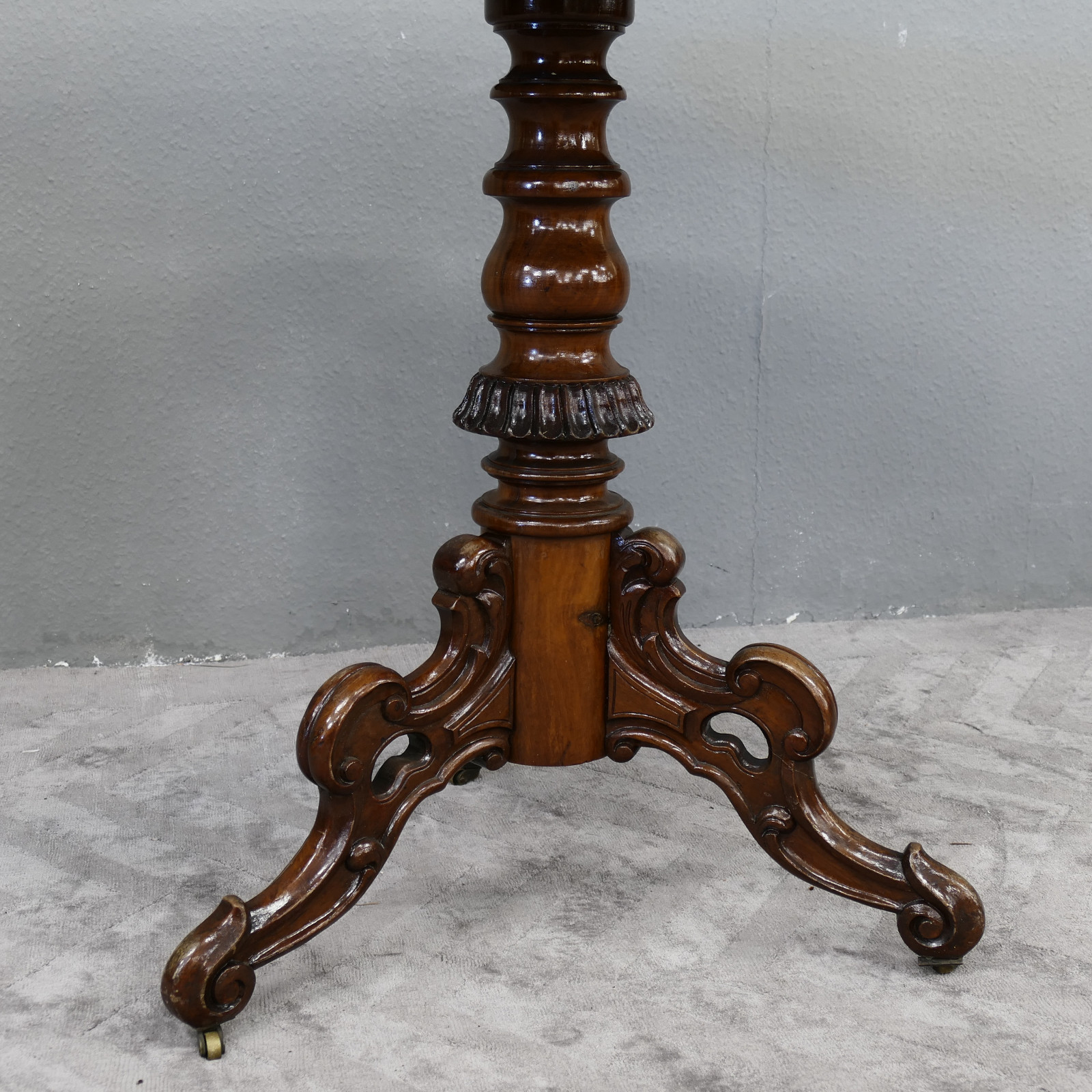  Tisch Teetisch Beistelltisch Winetable Mahagoni Intarsien Antik um 1890