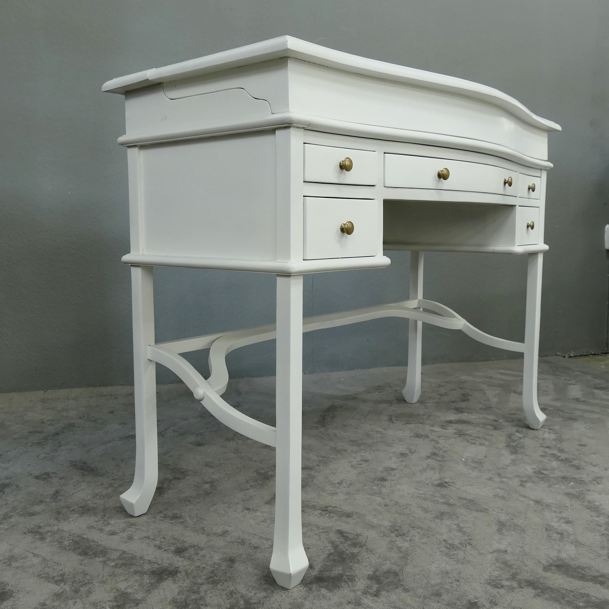 Sekretär Lady s Sekretär Mahagoni Chippendale Farbe weiss
