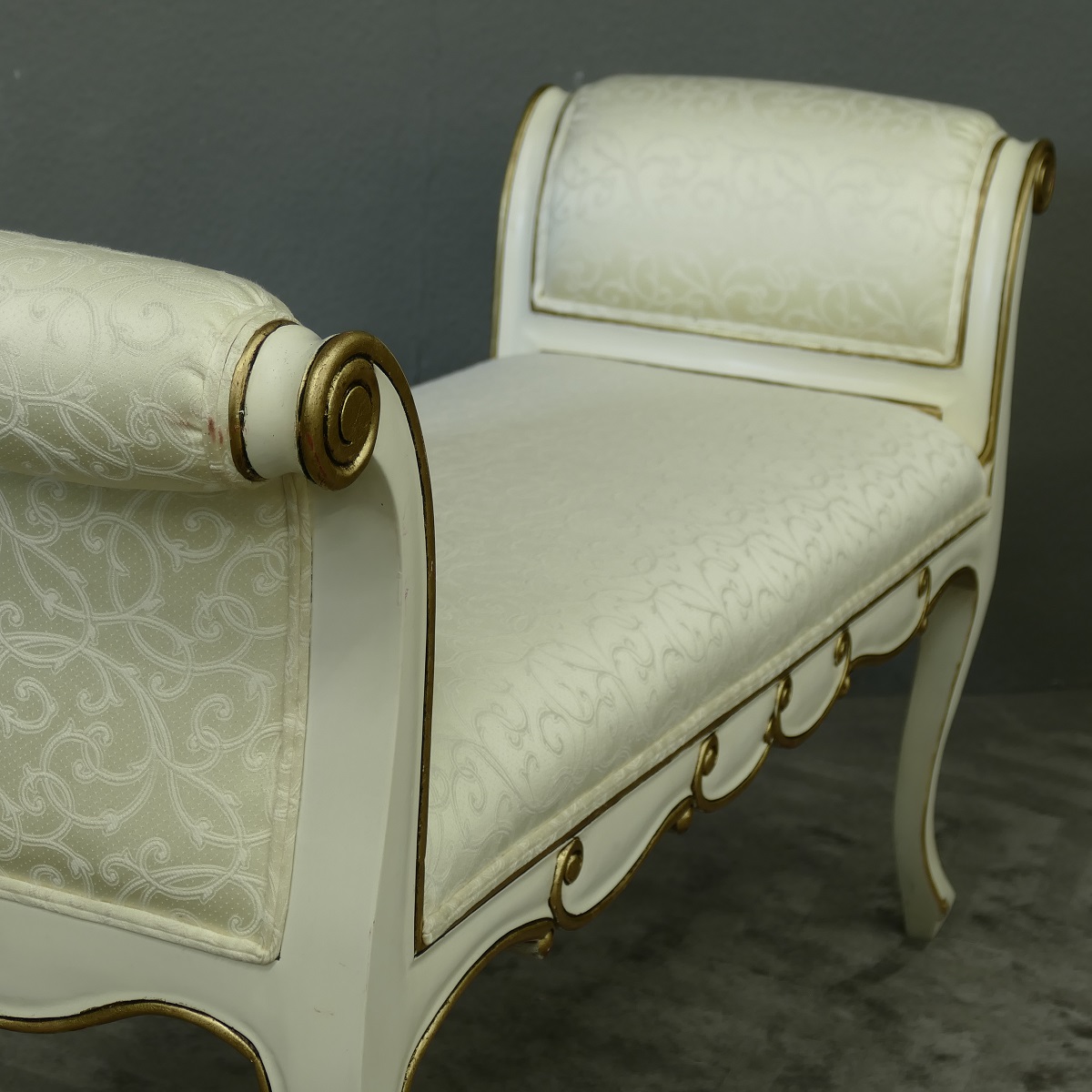 Sitzbank Ankleidebank Bank Hocker Mahagoni Antik um 1890