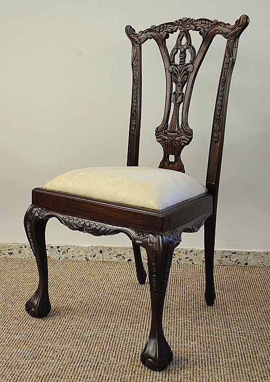 6er Stuhl Set Stühle Polsterstuhl Mahagoni brown Walnuss Bezug: BenHur 141