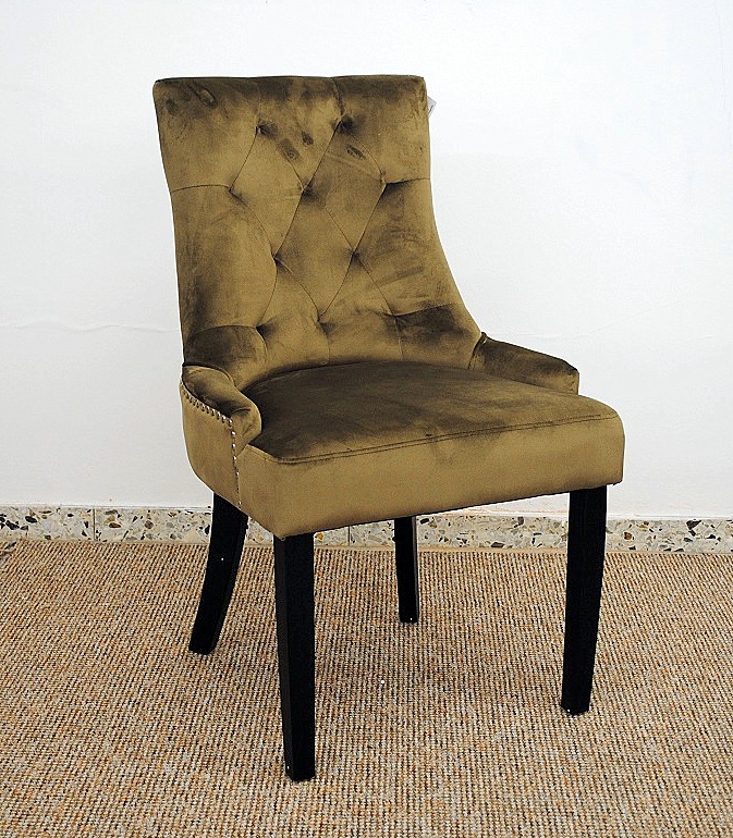 Designer Stuhl Set Stühle Polsterstuhl Venezia Bezug: Samt 6 Stück