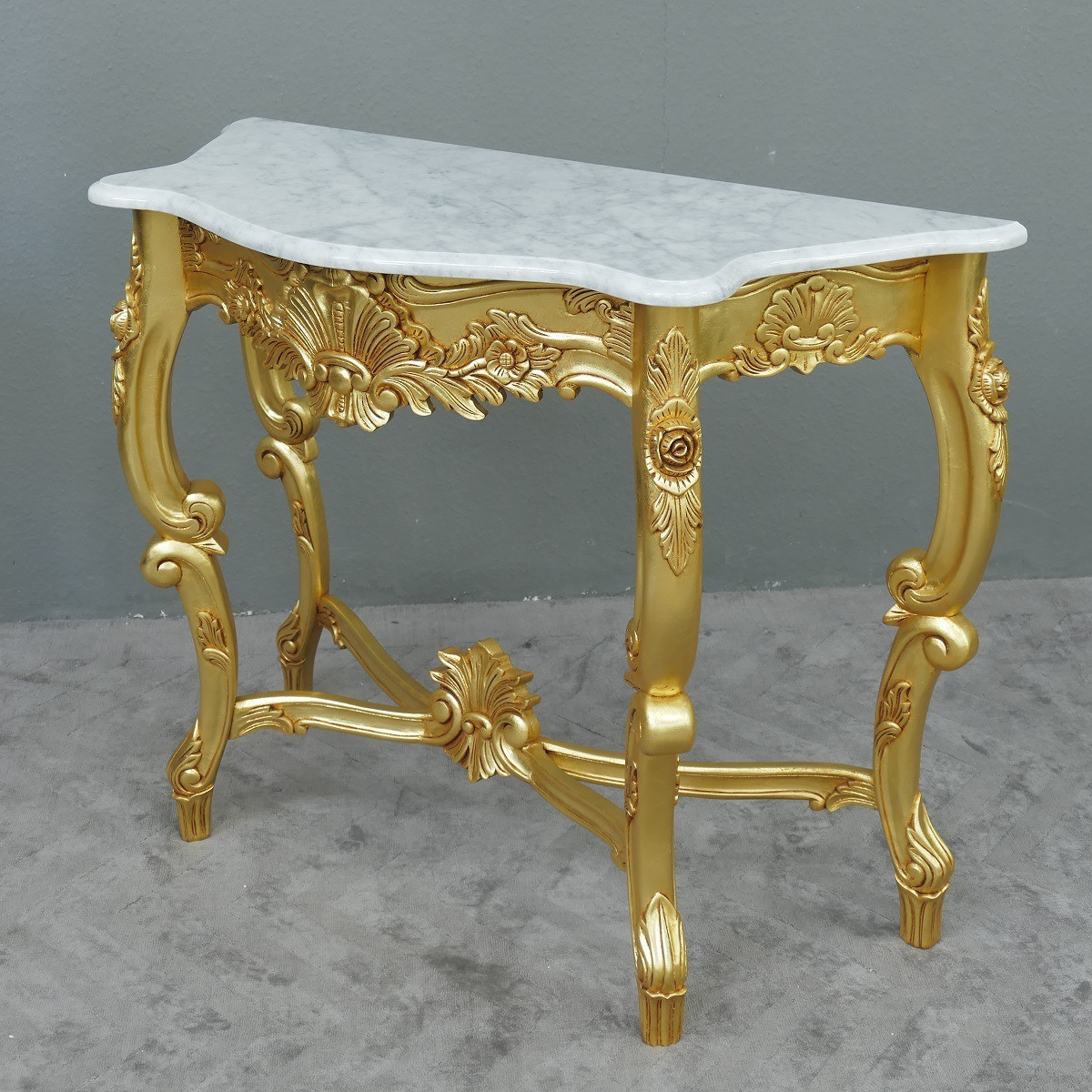 Englische Konsole Mahagoni Gold Rococo ein Blickfang