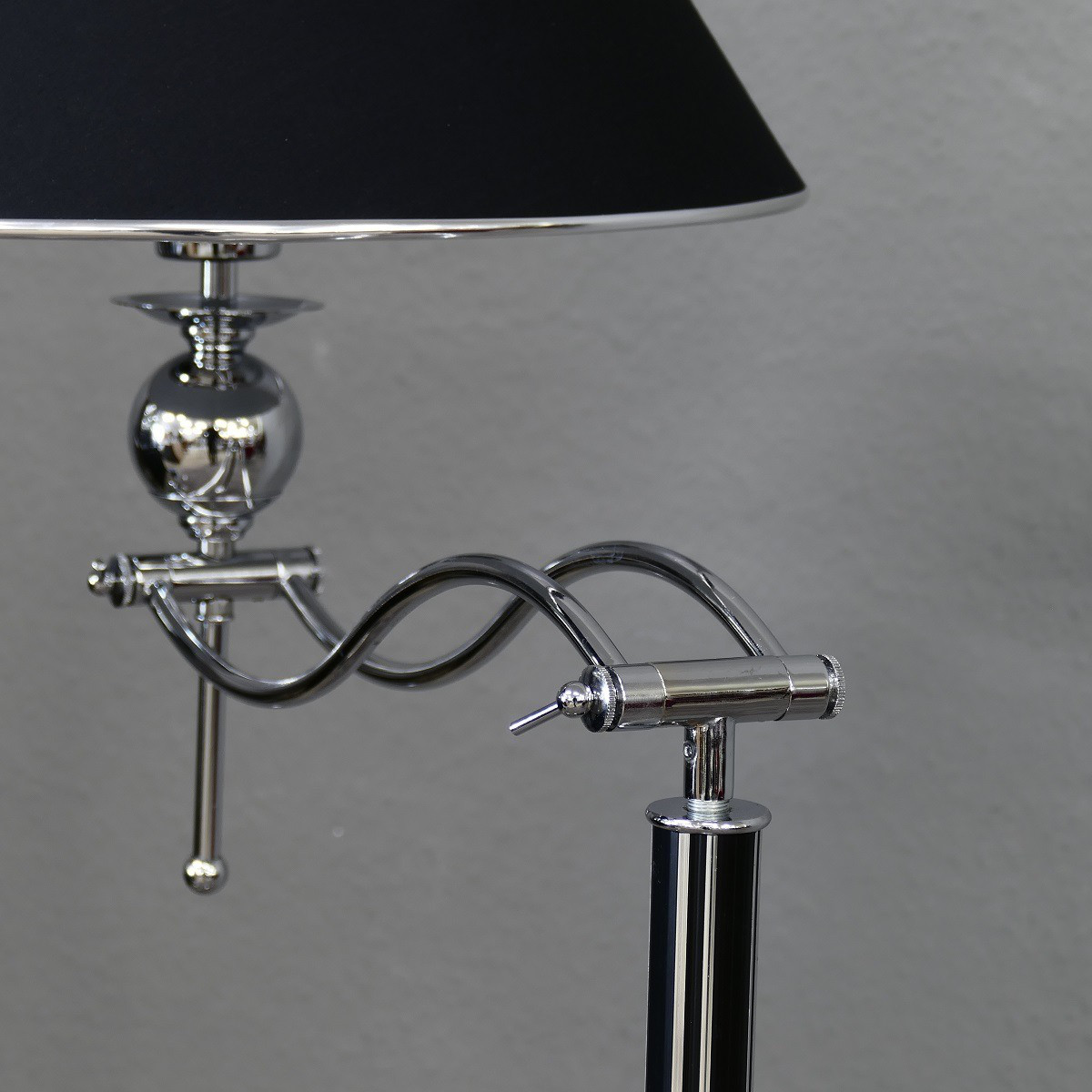 Designer Stehlampe Chrom  Black Höhe 170 cm stylishes Design