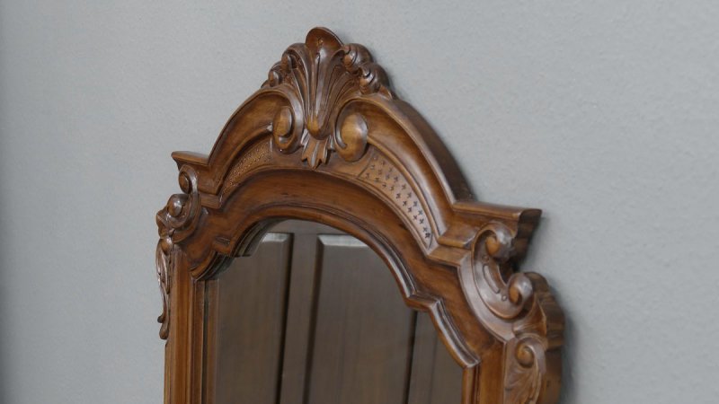 Spiegel Dielenspiegel Wandspiegel aus massivem Mahagoni handgefertigt
