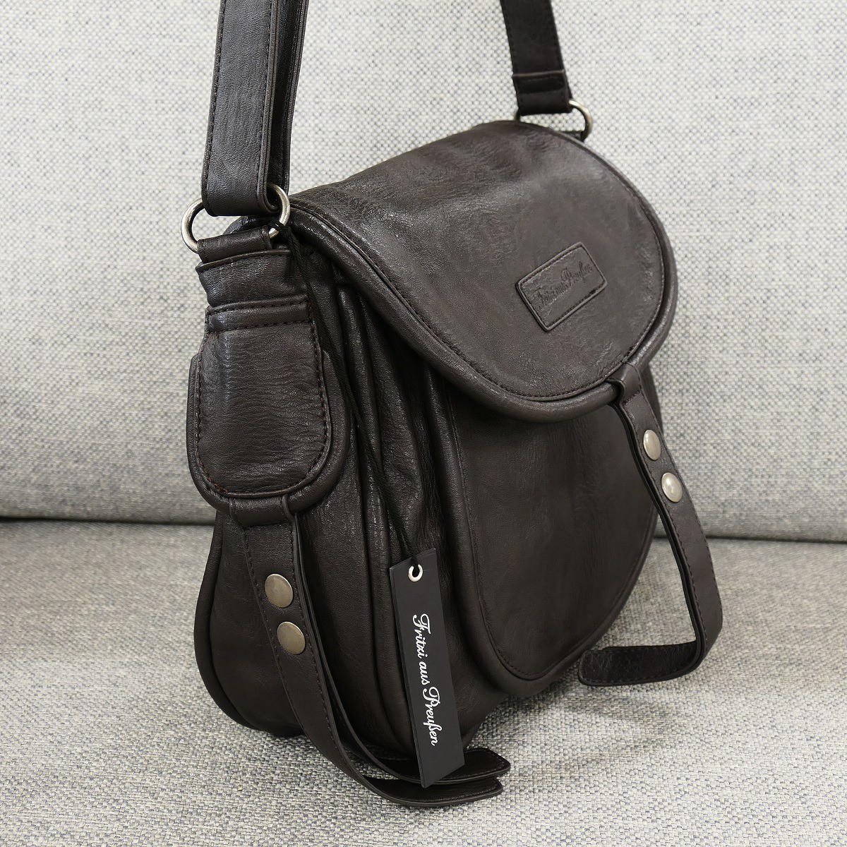 Tasche Schultertasche Shopper Bag Magdalena Boston Brown Fritzi aus Preußen