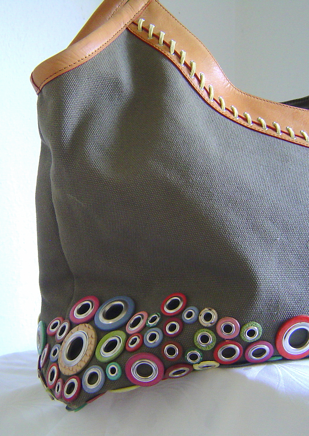 Konplott Handtasche Shopper Bag Couture olive, Farbe olive  multi