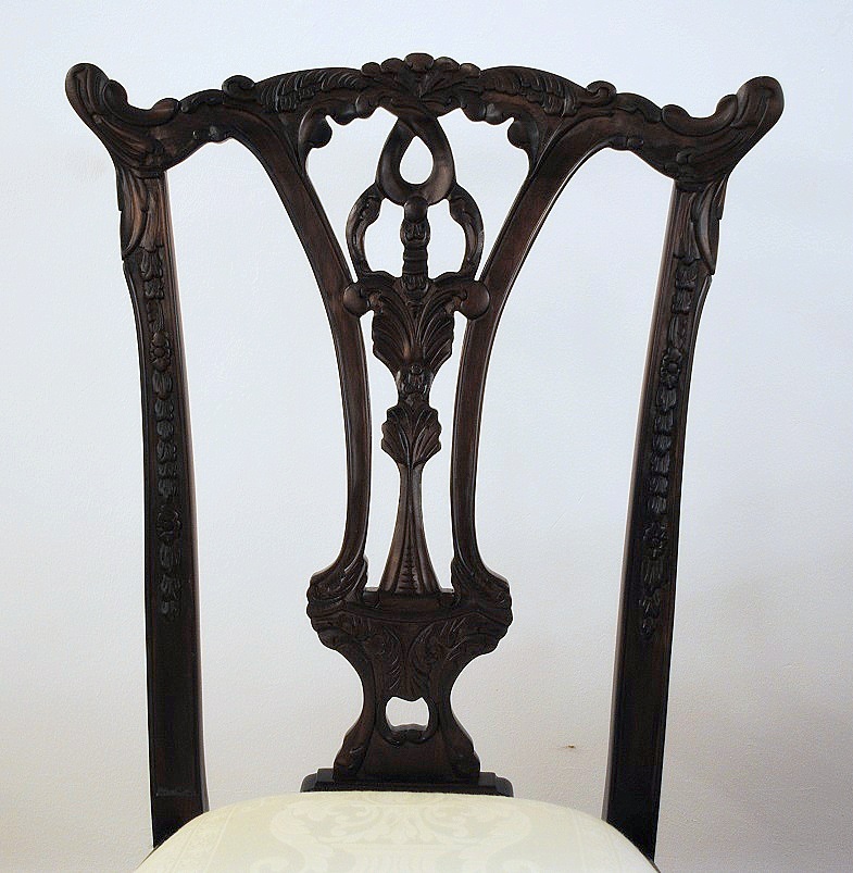 6er Stuhl Set Stühle Polsterstuhl Mahagoni brown Walnuss Bezug: BenHur 141