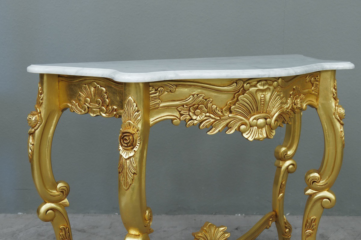 Englische Konsole Mahagoni Gold Rococo ein Blickfang