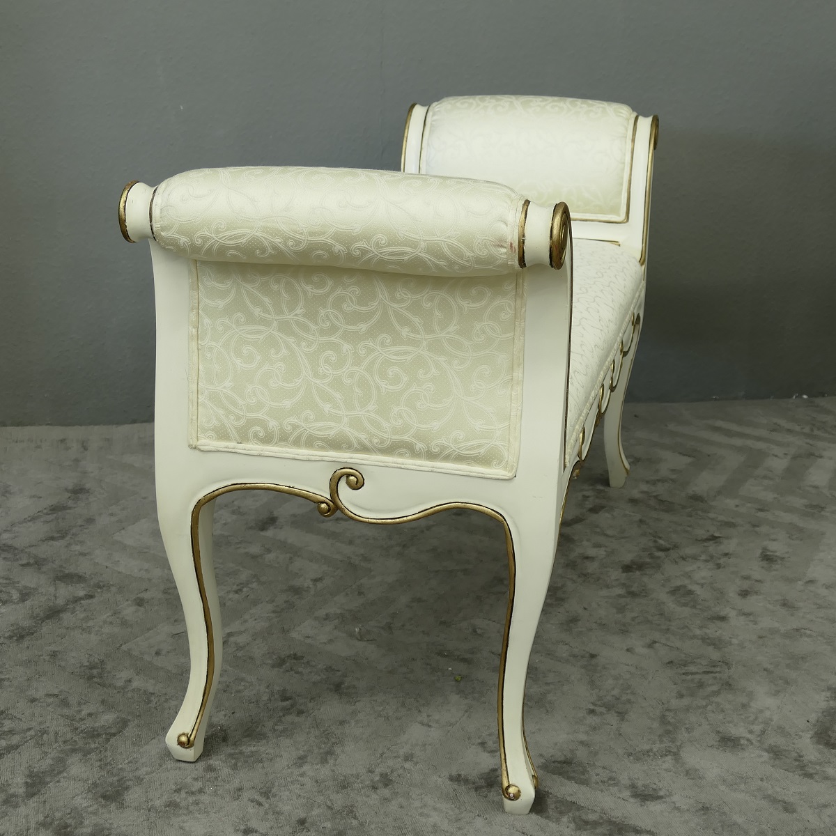 Sitzbank Ankleidebank Bank Hocker Mahagoni Antik um 1890