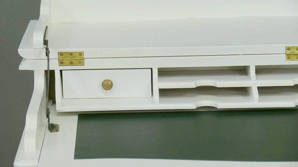 Sekretär Lady s Sekretär Mahagoni Chippendale Farbe weiss
