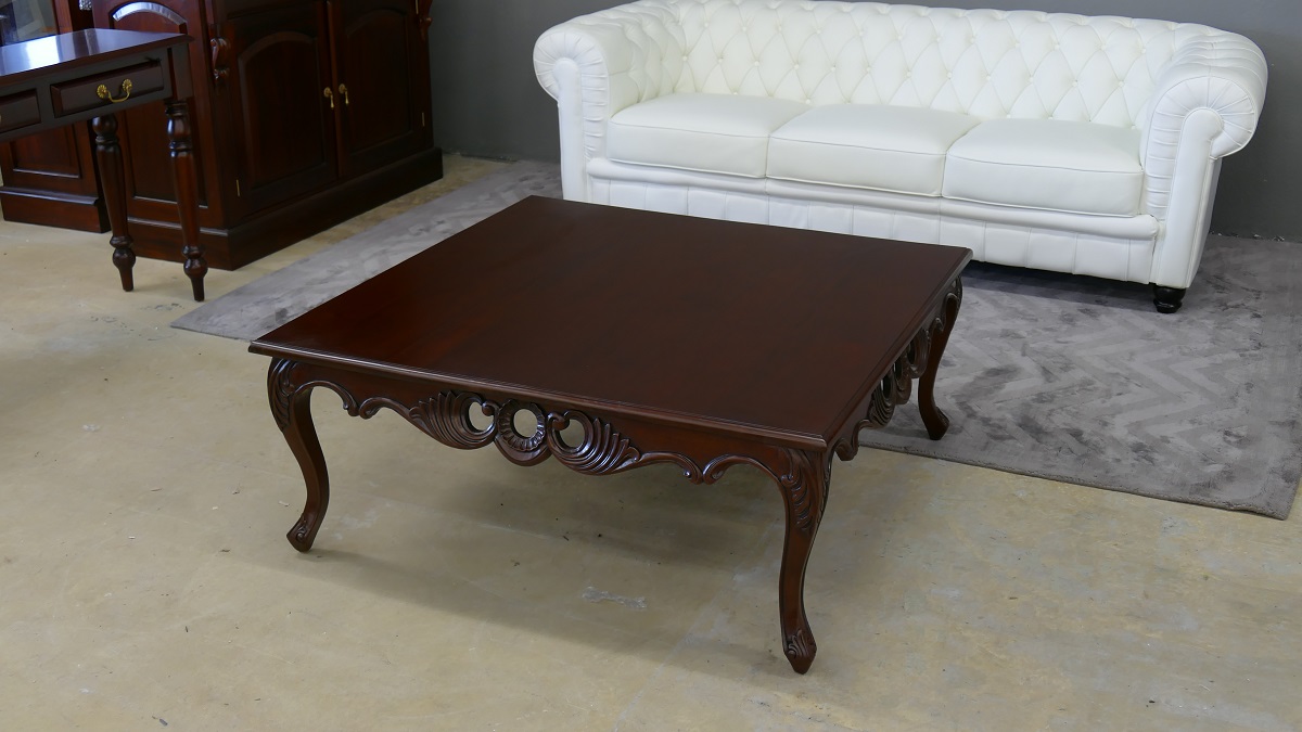 Tisch Couchtisch Mahagoni Kolonialstil Farbe brown Walnuss