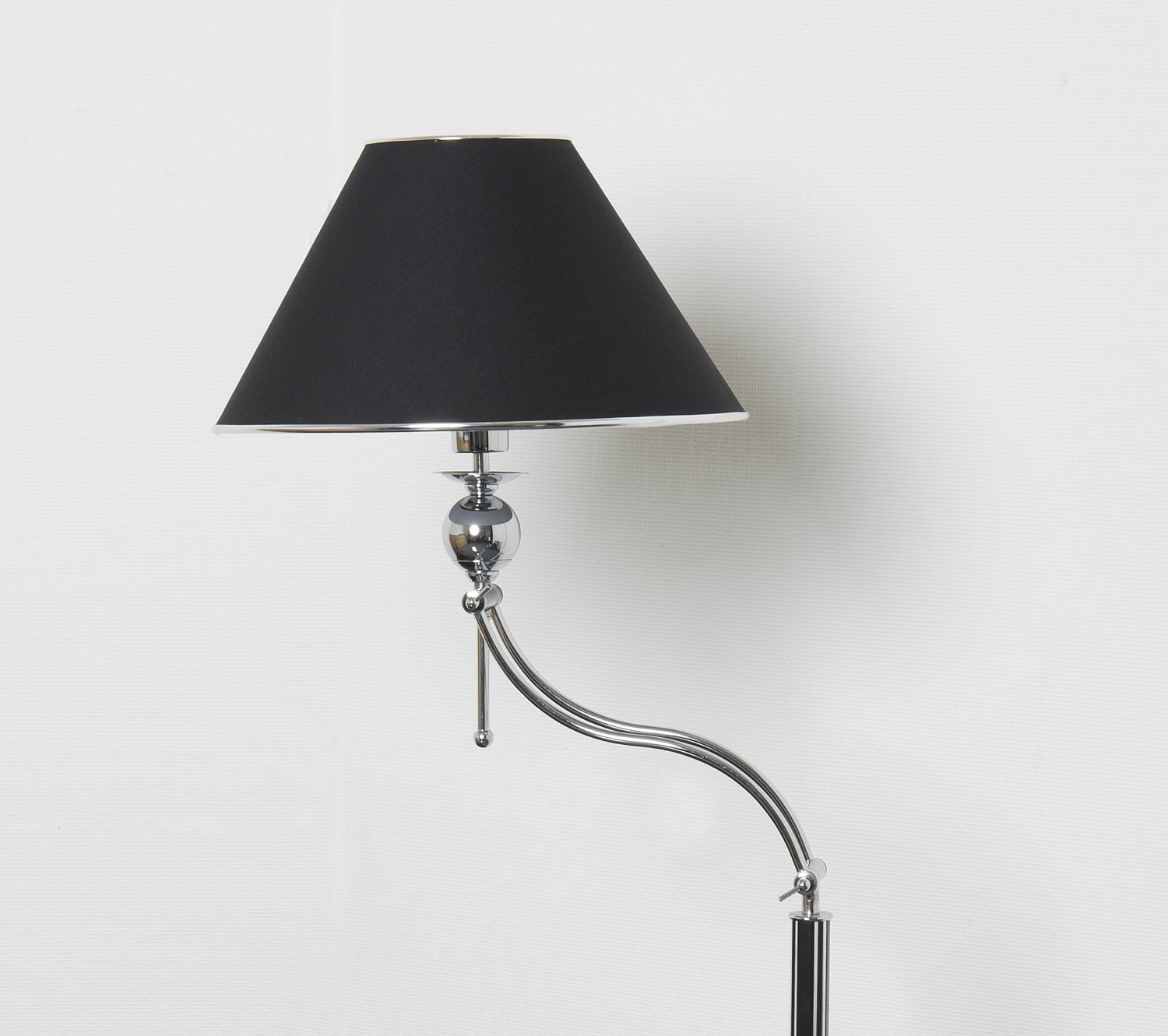 Designer Stehlampe Chrom  Black Höhe 170 cm stylishes Design